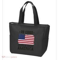 No Kings In America Flag Protest Save Democracy Tote Bag thumb 3