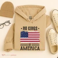 No Kings In America Flag Protest Save Democracy Hoodie thumb 4