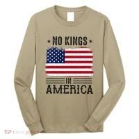 No Kings In America Flag Protest Save Democracy Long Sleeve Shirt thumb 0