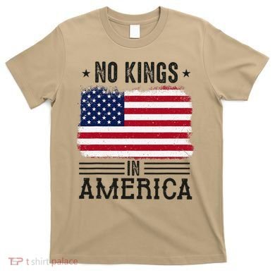 No Kings In America Flag Protest Save Democracy T-Shirt