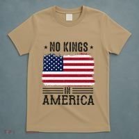No Kings In America Flag Protest Save Democracy T-Shirt thumb 5