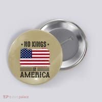 No Kings In America Flag Protest Save Democracy Button thumb 0