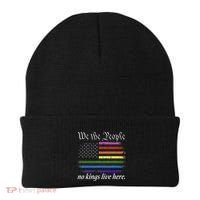No Kings Live Here We The People Political Beanie thumb 0