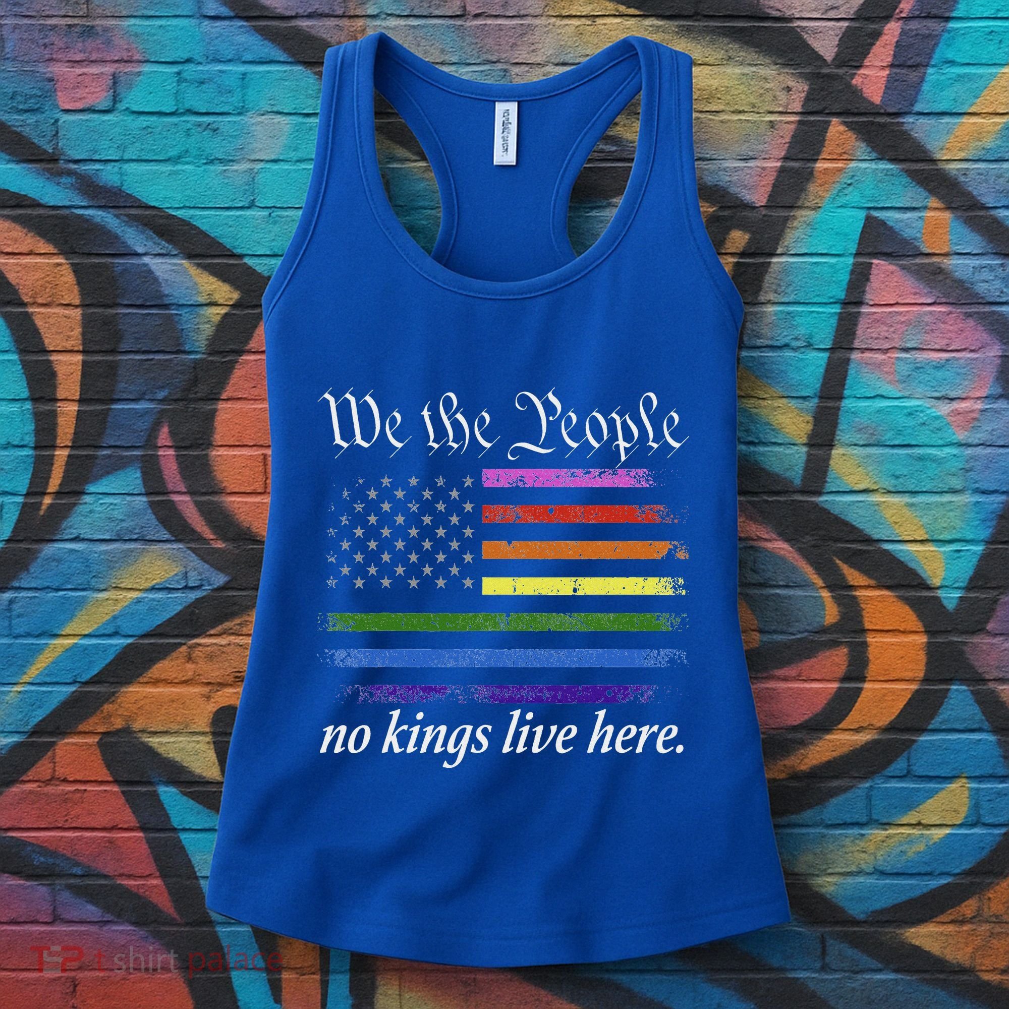 No Kings Live Here We The People Political Women's Tank Top