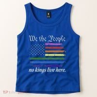 No Kings Live Here We The People Political Tank Top thumb 2