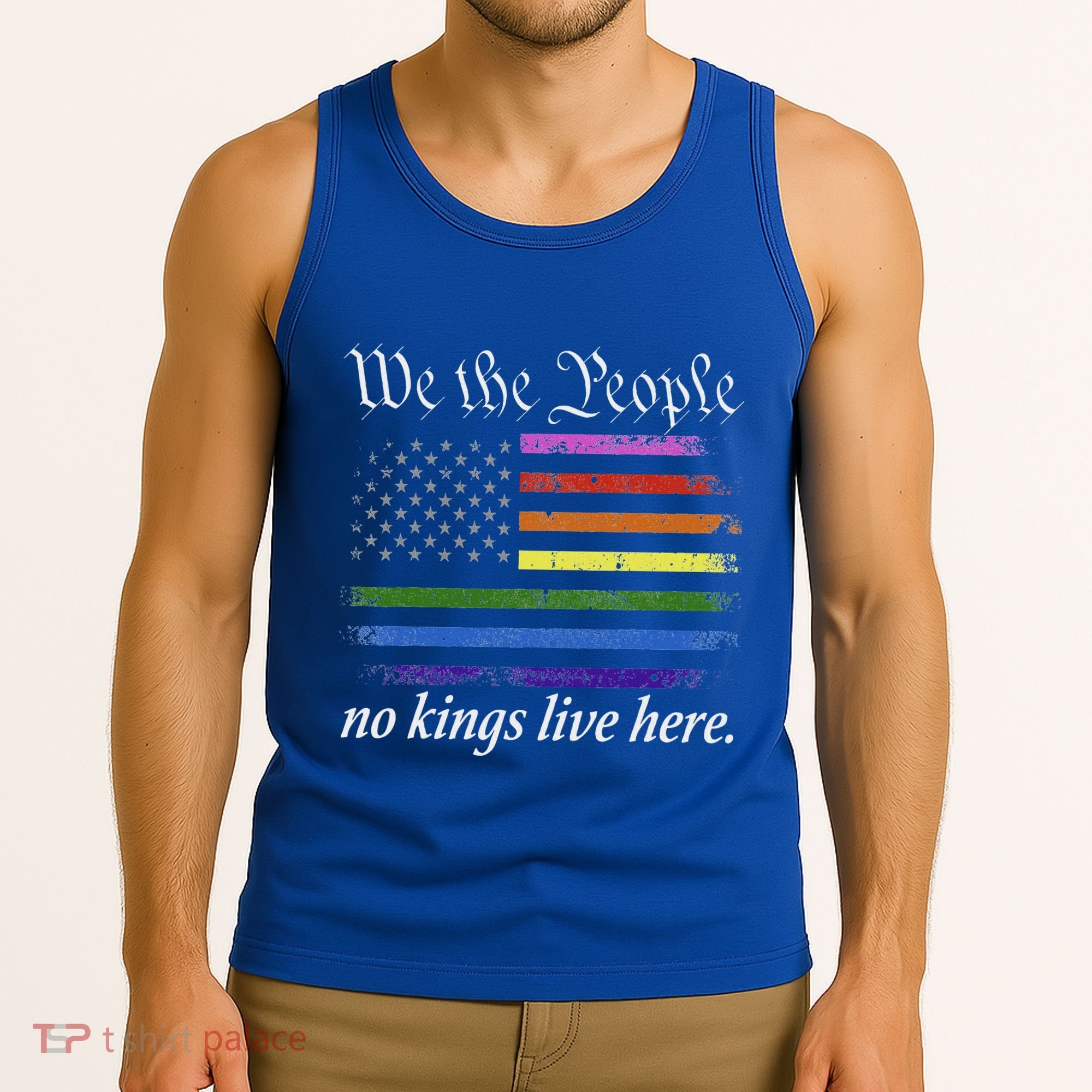 No Kings Live Here We The People Political Tank Top