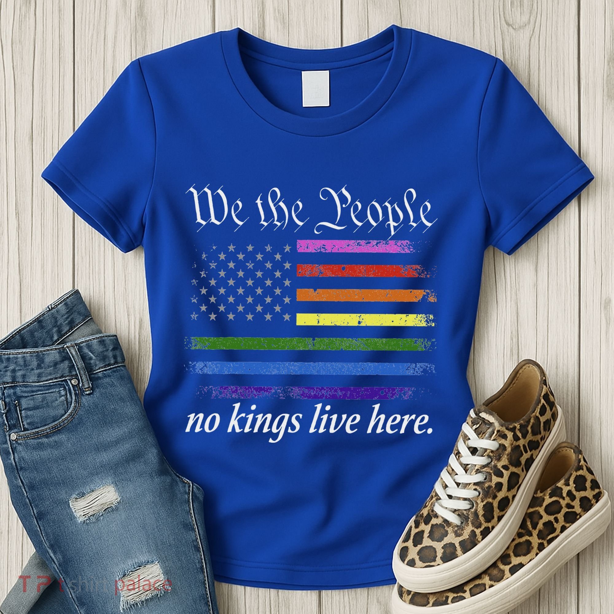 No Kings Live Here We The People Political Women's T-Shirt