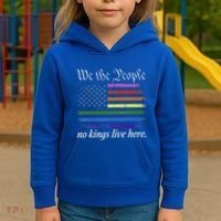 No Kings Live Here We The People Political Kids Hoodie thumb 3