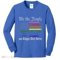 No Kings Live Here We The People Political Kids Long Sleeve Shirt thumb 0
