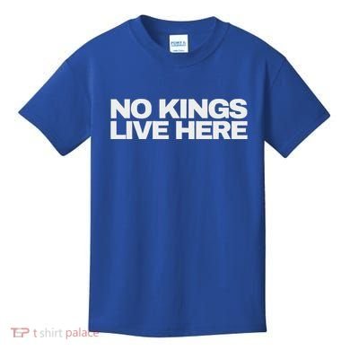 No Kings Live Here Kids T-Shirt