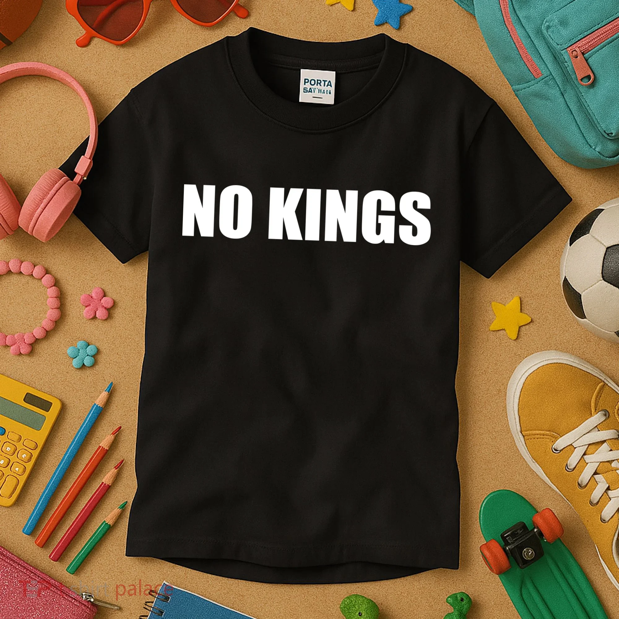 NO KINGS Kids T-Shirt