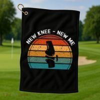 New Knee New Me Knee Surgery Knee Replacement Golf Towel thumb 1