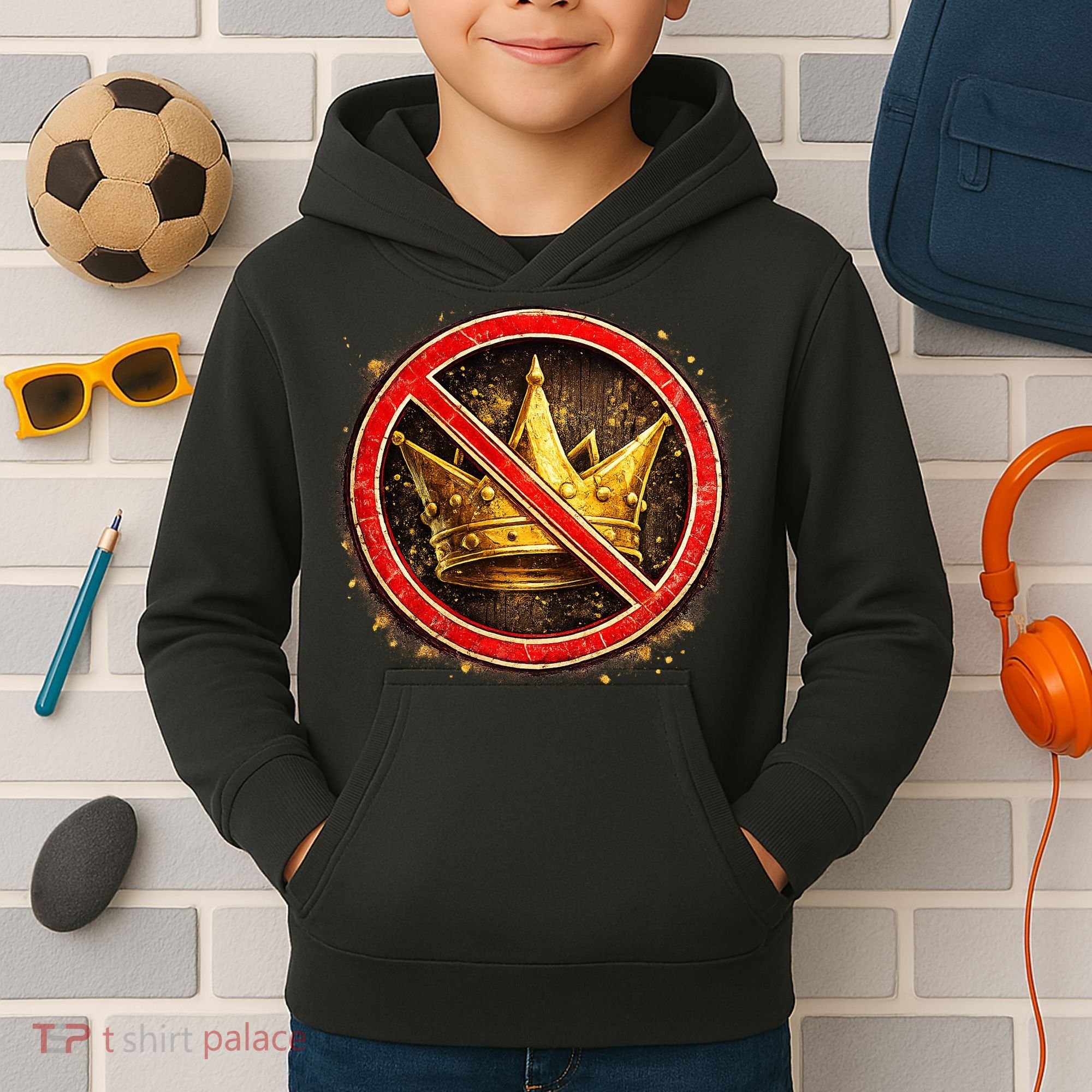 No Kings Kids Hoodie