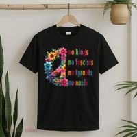 No Kings No Fascists No Tyrants No Nazis T-Shirt thumb 2