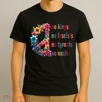 No Kings No Fascists No Tyrants No Nazis T-Shirt thumb 3