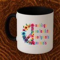 No Kings No Fascists No Tyrants No Nazis Coffee Mug thumb 2
