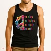 No Kings No Fascists No Tyrants No Nazis Tank Top thumb 3