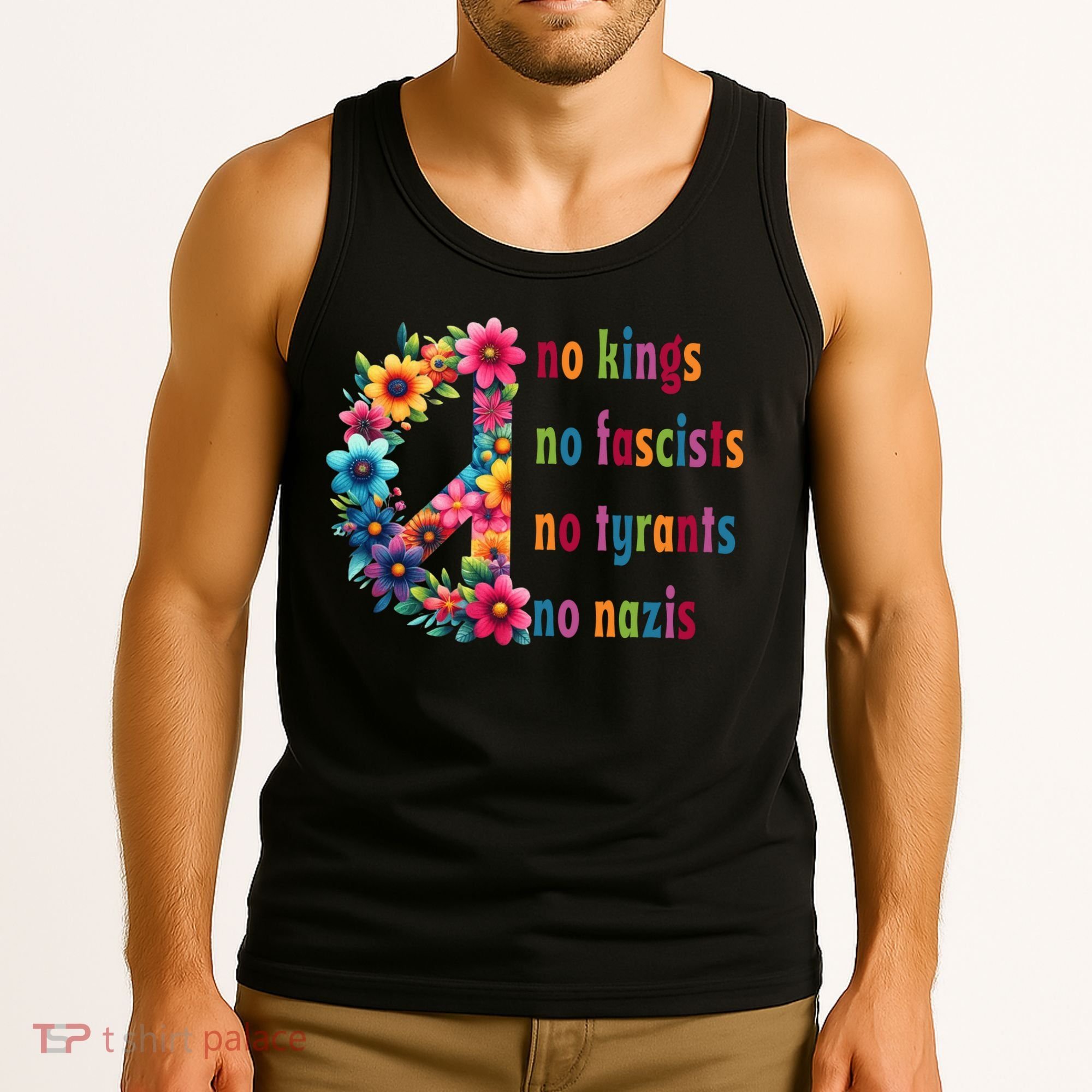 No Kings No Fascists No Tyrants No Nazis Tank Top