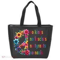 No Kings No Fascists No Tyrants No Nazis Tote Bag thumb 0