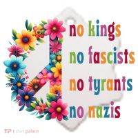 No Kings No Fascists No Tyrants No Nazis Ceramic Ornament thumb 2