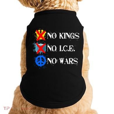 No Kings No I.C.E. No Wars Doggie Tank
