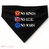 No Kings No I.C.E. No Wars USA-Made Doggie Bandana thumb 0