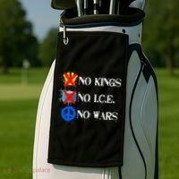 No Kings No I.C.E. No Wars Golf Towel thumb 2