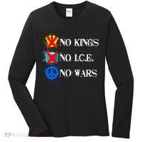 No Kings No I.C.E. No Wars Women's Long Sleeve Shirt thumb 0