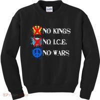 No Kings No I.C.E. No Wars Kids Sweatshirt thumb 0