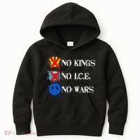 No Kings No I.C.E. No Wars Kids Hoodie thumb 0
