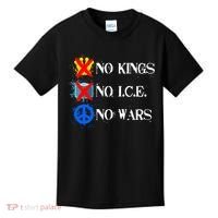 No Kings No I.C.E. No Wars Kids T-Shirt thumb 0
