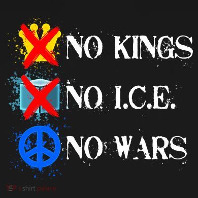 No Kings No I.C.E. No Wars Kids Tie-Dye T-Shirt