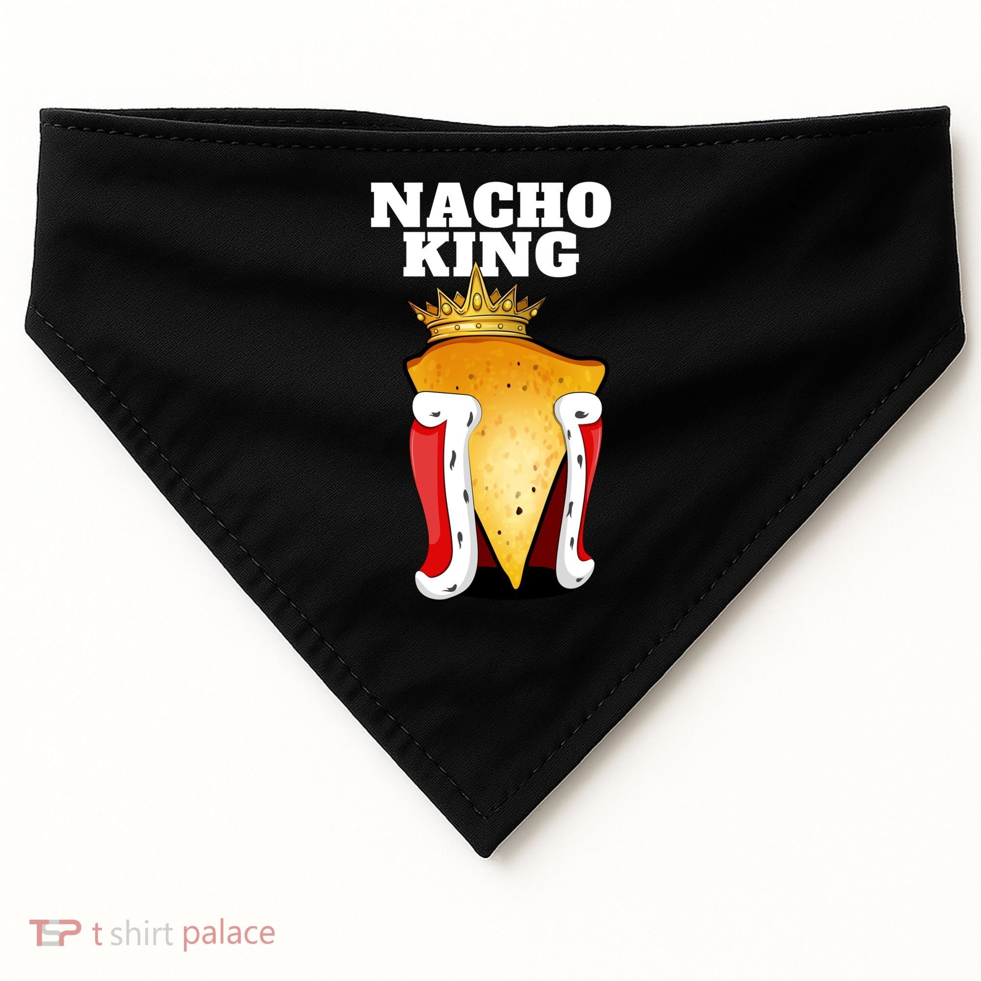Nacho King Nacho Lover Gift Cute Mexican Nachos Gift USA-Made Doggie Bandana