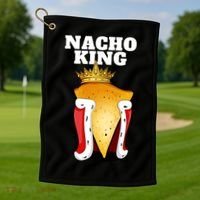Nacho King Nacho Lover Gift Cute Mexican Nachos Gift Golf Towel thumb 1
