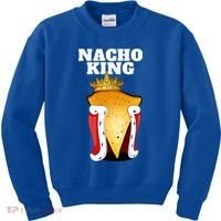 Nacho King Nacho Lover Gift Cute Mexican Nachos Gift Kids Sweatshirt thumb 0
