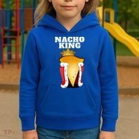 Nacho King Nacho Lover Gift Cute Mexican Nachos Gift Kids Hoodie thumb 3