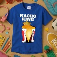 Nacho King Nacho Lover Gift Cute Mexican Nachos Gift Kids T-Shirt thumb 3