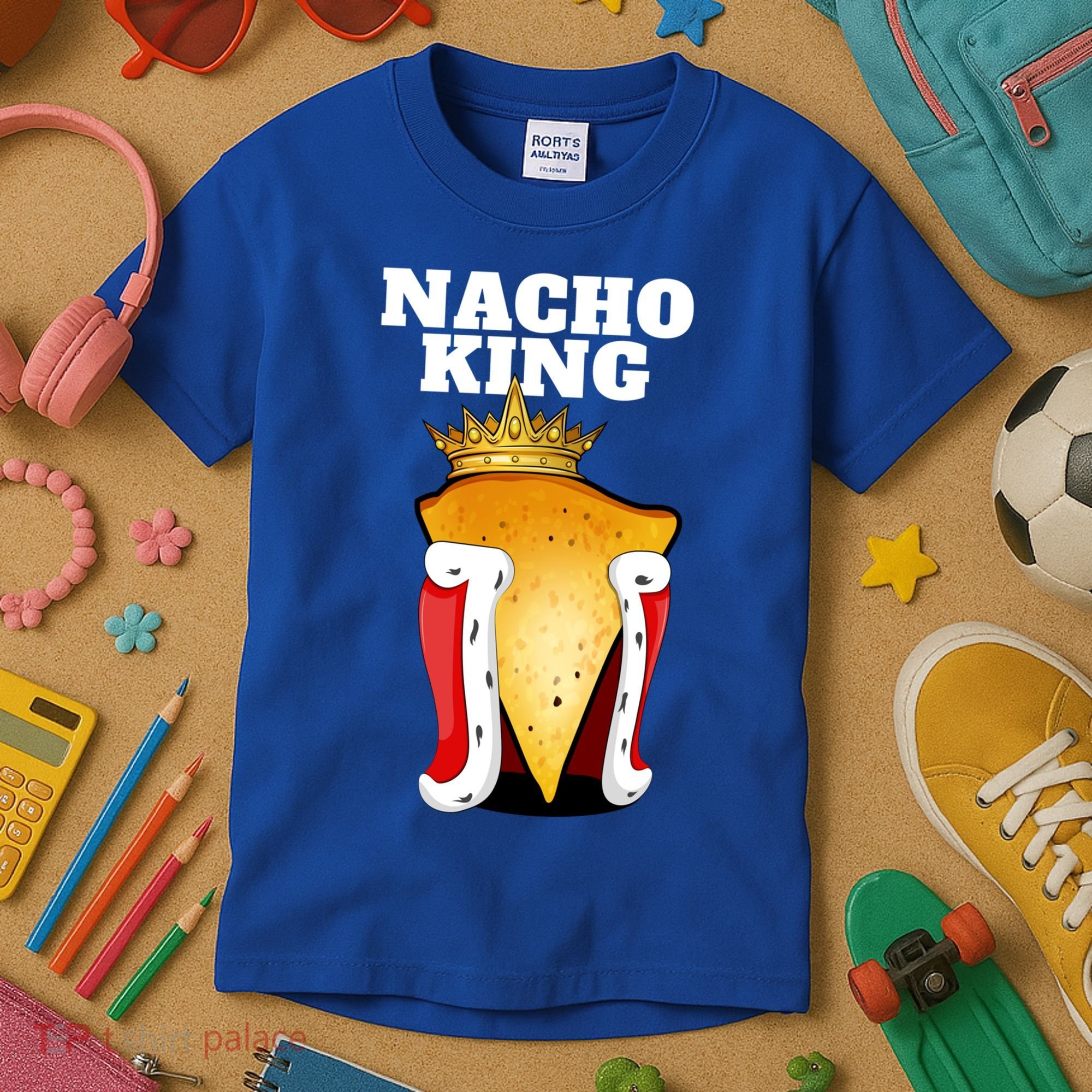 Nacho King Nacho Lover Gift Cute Mexican Nachos Gift Kids T-Shirt
