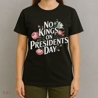 No Kings On Presidents Day Retro Anti Trump Subtle Protest T-Shirt thumb 4