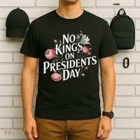 No Kings On Presidents Day Retro Anti Trump Subtle Protest T-Shirt thumb 6