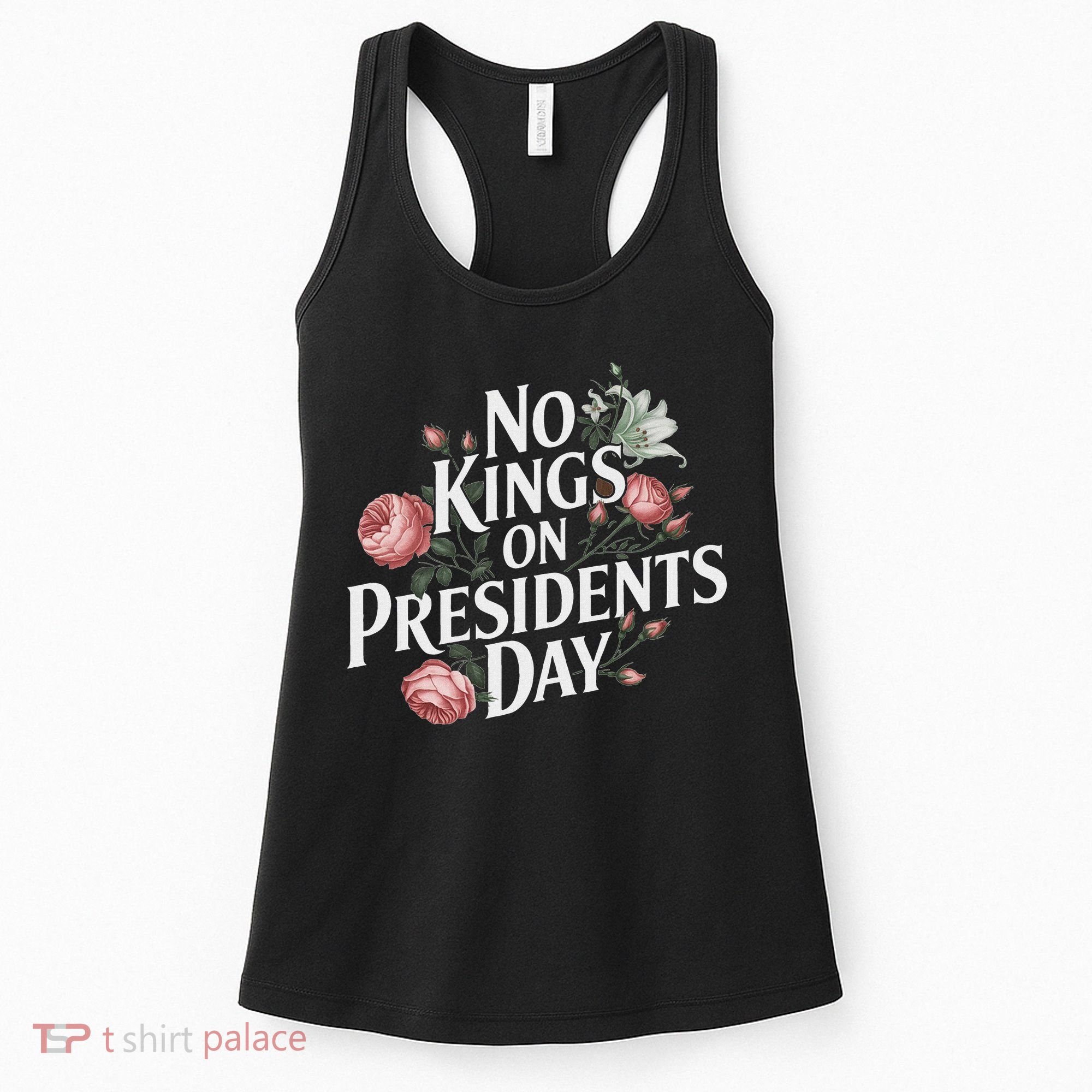 No Kings On Presidents Day Retro Anti Trump Subtle Protest Women's Tank Top