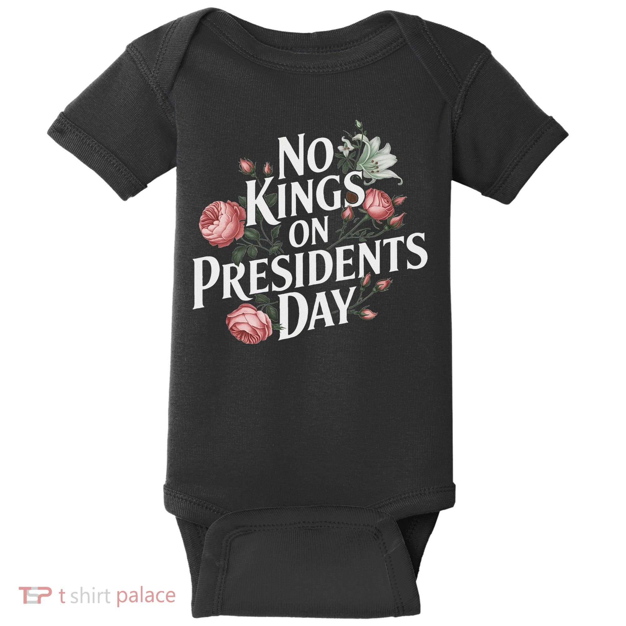 No Kings On Presidents Day Retro Anti Trump Subtle Protest Baby Bodysuit