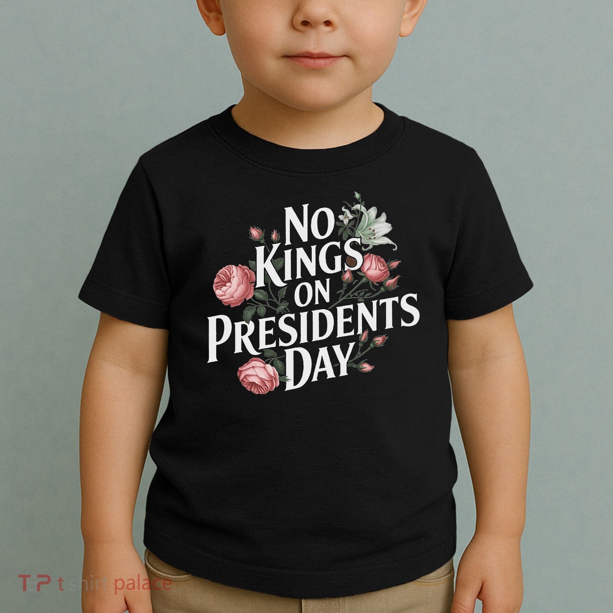 No Kings On Presidents Day Retro Anti Trump Subtle Protest Toddler T-Shirt