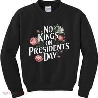 No Kings On Presidents Day Retro Anti Trump Subtle Protest Kids Sweatshirt thumb 0