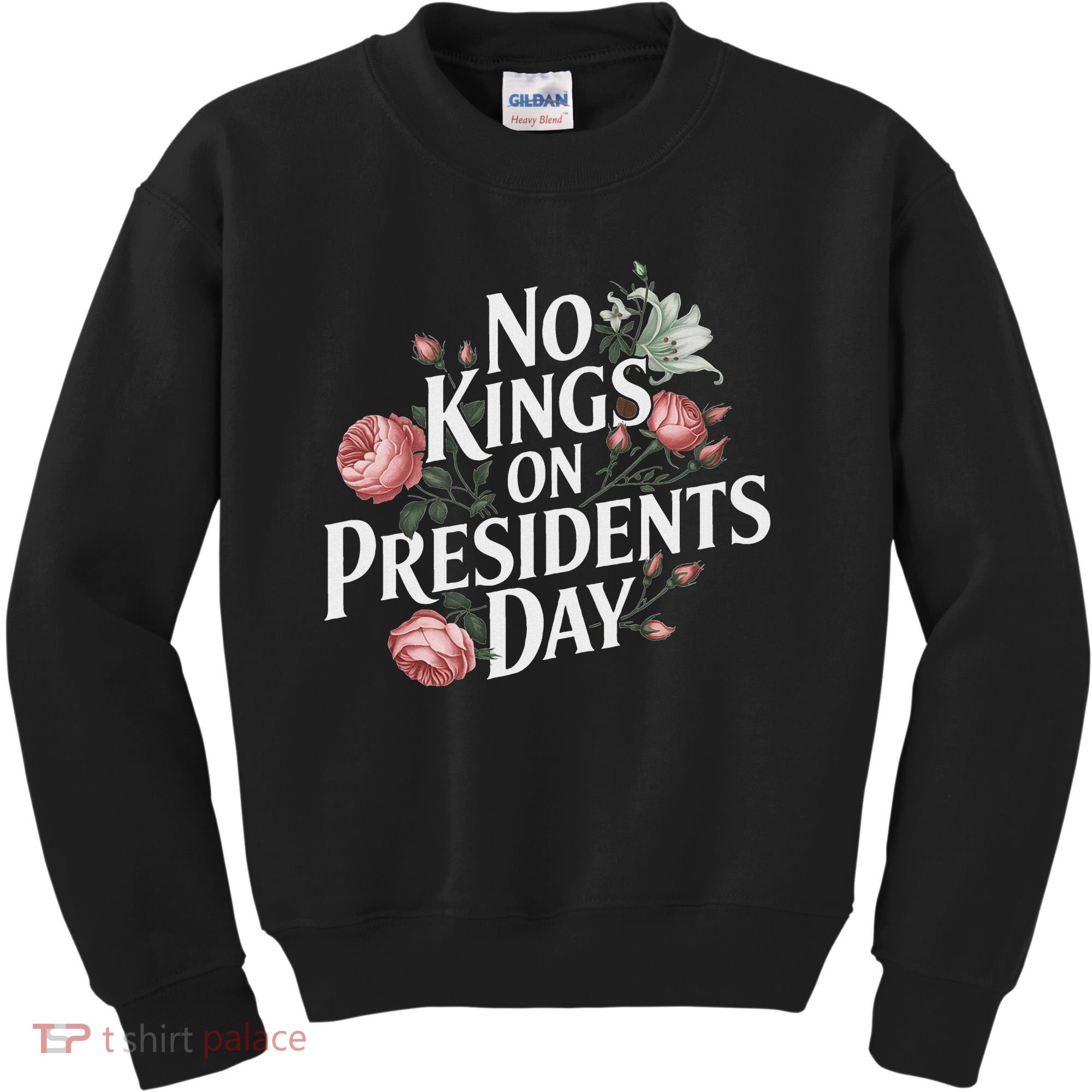 No Kings On Presidents Day Retro Anti Trump Subtle Protest Kids Sweatshirt