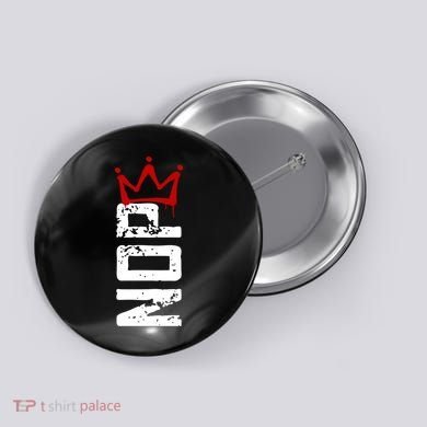 No Kings Protest Sign Vertical Button