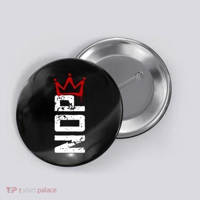 No Kings Protest Sign Vertical Button