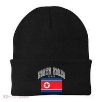 North Korea Patriotic Throwback Flag Souvenir Great Gift Beanie thumb 0