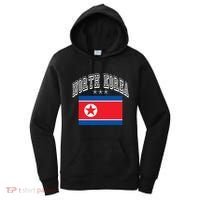 North Korea Patriotic Throwback Flag Souvenir Great Gift Women's Hoodie thumb 0