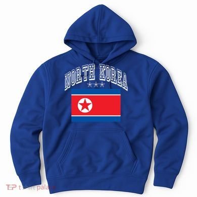 North Korea Patriotic Throwback Flag Souvenir Great Gift Hoodie